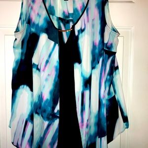 Worthington Woman Multi-color tank overlay 1X